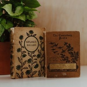 Vintage Set of Tiny Decor Books